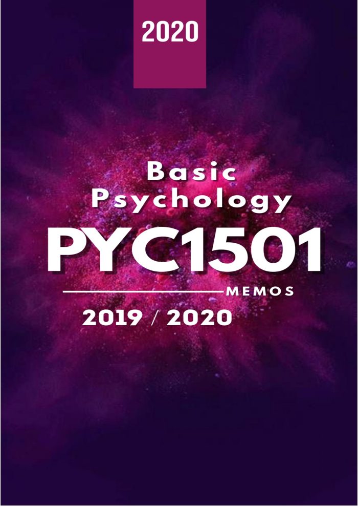PYC1501 Memos 2019 - 2020