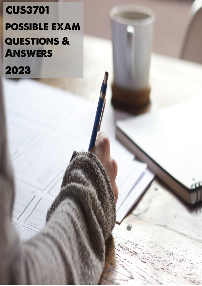 CUS3701-Exam (Questions & Answers) [2023]