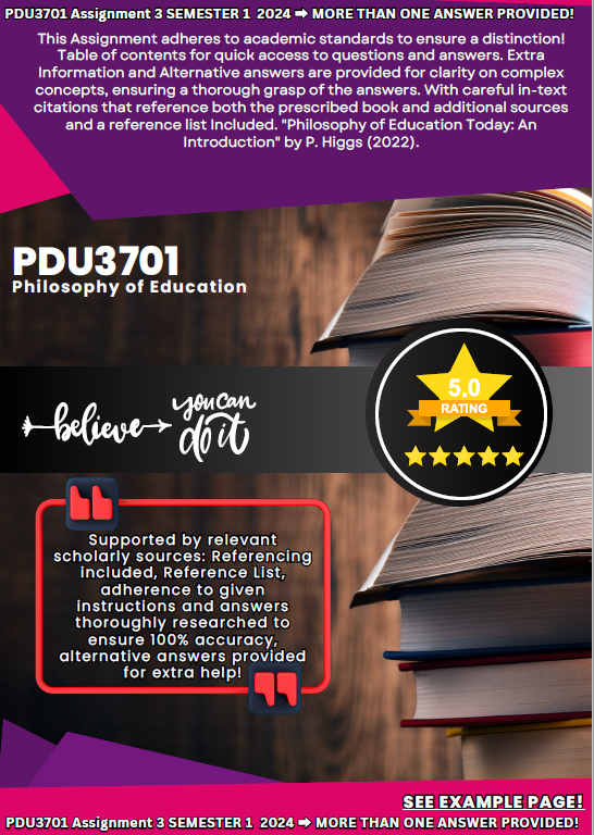 PDU3701 Answers 2024