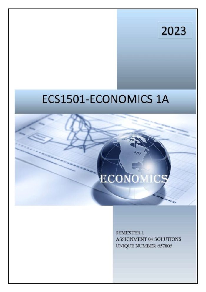 ECS1501 ASSIGNMENT 04 SOLUTIONS , SEMESTER 1 , 2023(TO BE USED AS A GUIDELINE)
