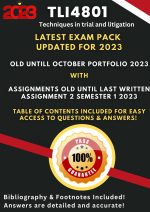 TLI4801 Exam Pack 2023: Old Exam Papers, Past Assignments, Comprehensive Notes, Footnotes & Bibliography