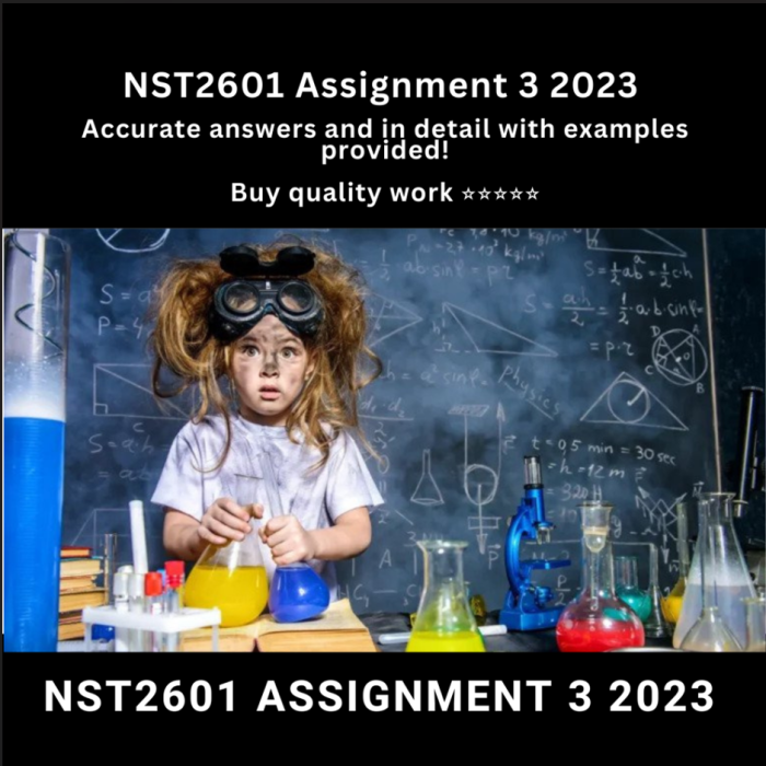 NST2601 Assignment 3 2023 Answers (Accurate, detailed with explanations)