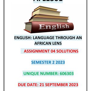 AFL1501 ASSIGNMENT 04 MEMO SEMESTER 2 2023