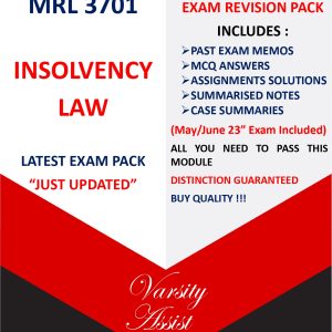 MRL3701 "2023" Exam Pack -This is the latest pack updated for Oct 2023 Exams- Includes May 2023 Exam Answers💯Past memos/assignments /study notes/mcq - Distinction guaranteed⭐⭐⭐⭐⭐