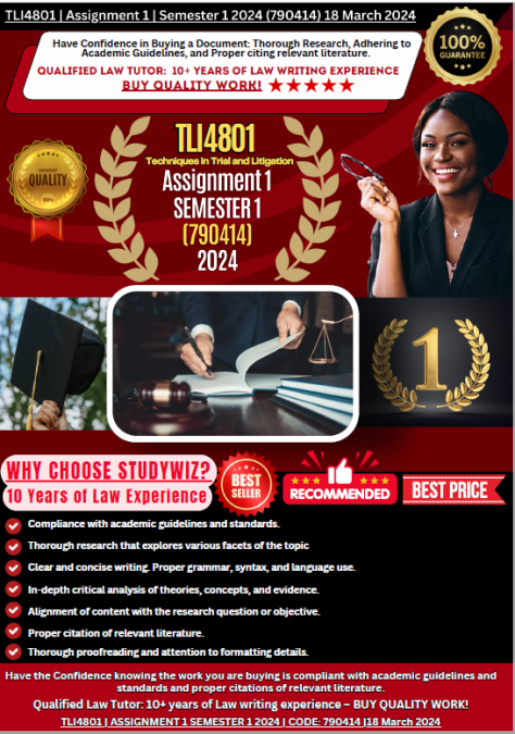 TLI4801 | Assignment 1 Semester 1 2024 | StudyPass