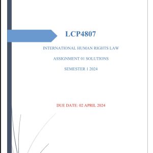 LCP4807 ASSIGNMENT 01 SOLUTIONS ,SEMESTER 1 ,2024