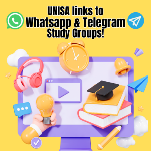 UNISA links to Whatsapp & Telegram Study Groups!
