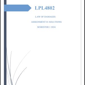 LPL4802 ASSIGNMENT 01 SOLUTIONS,SEMESTER 1 ,2024