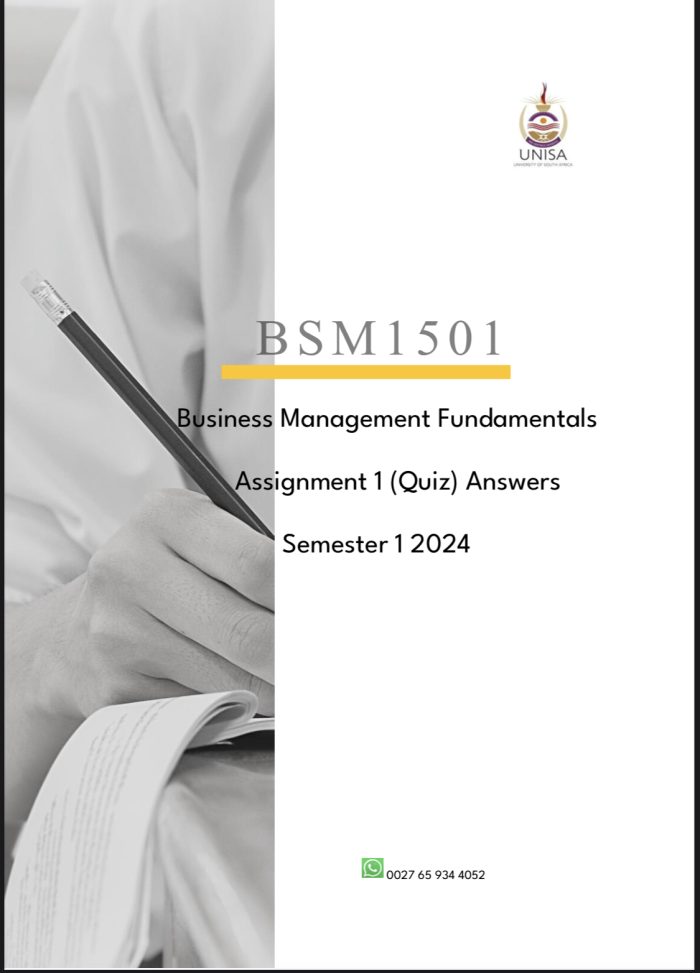 BSM1501 ASSIGNMENT 01 SOLUTIONS ,SEMESTER 1 ,2024