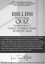 RRLLB81 Assignment answers 2024