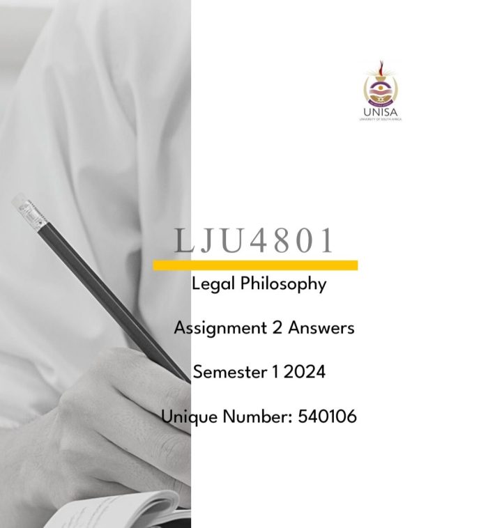 LJU4801 ASSIGNMENT 02 ANSWERS SEMESTER 1 2024