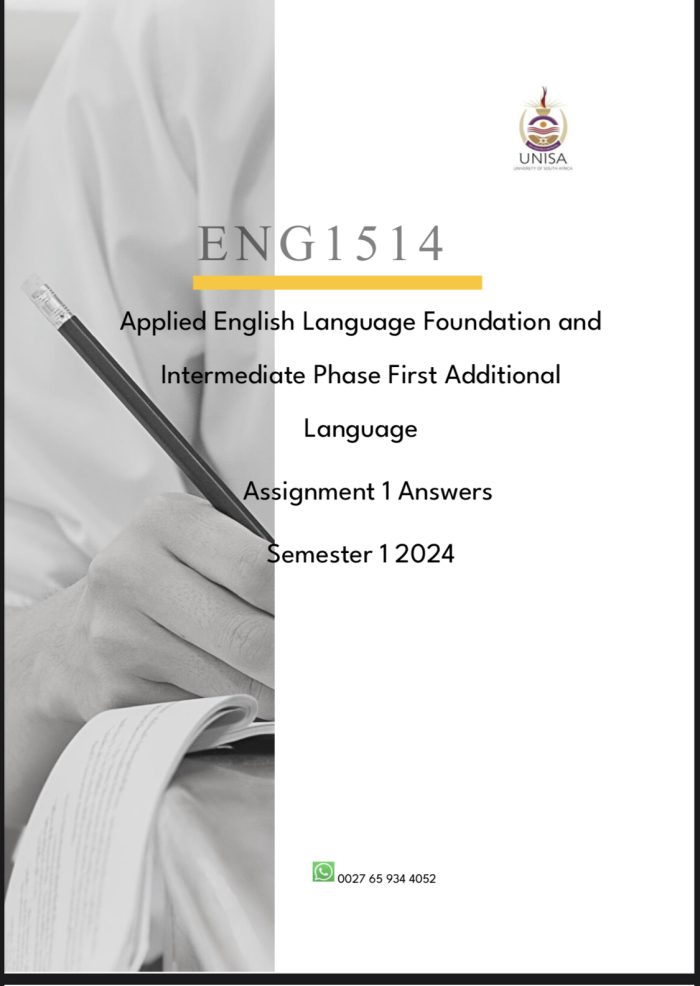 ENG1514 ASSIGNMENT 01 SOLUTIONS,SEMESTER 1,2024