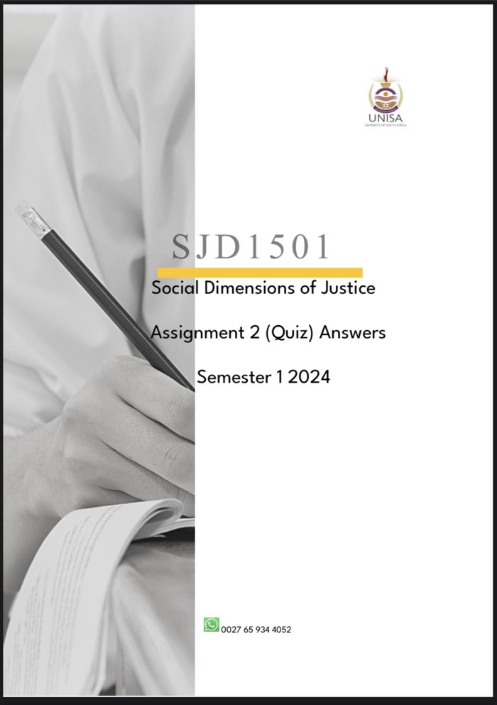 SDJ1501 ASSIGNMENT 2 (ANSWERS) SEMESTER 1 2024