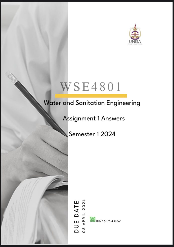 WSE4801 ASSIGNMENT 01 SOLUTIONS,SEMESTER 1 ,2024