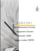 SJD1501 ASSIGNMENT 1 (ANSWERS) SEMESTER 1 2024
