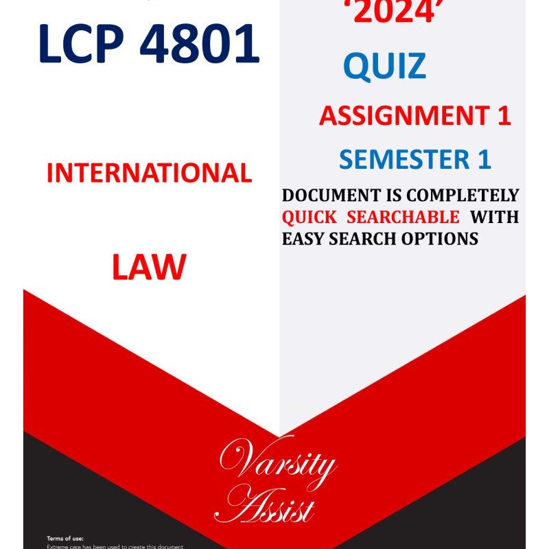 LCP4801 - International law Find over 10,000 study notes, exam revision ...