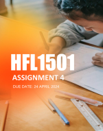 HFL1501 Assignment 4 (Answers) Due 24th of April 2024