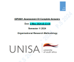 IOP2601 Assignment 3 (Complete Answers) Due 2 May 2024- Semester 1/2024 [UNISA]