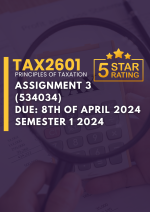 TAX2601 – Principles of Taxation