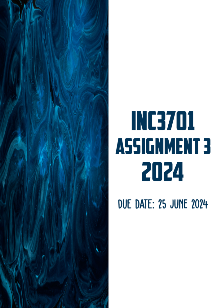 INC3701 Assignment 3 2024 | Due 25 June 2024