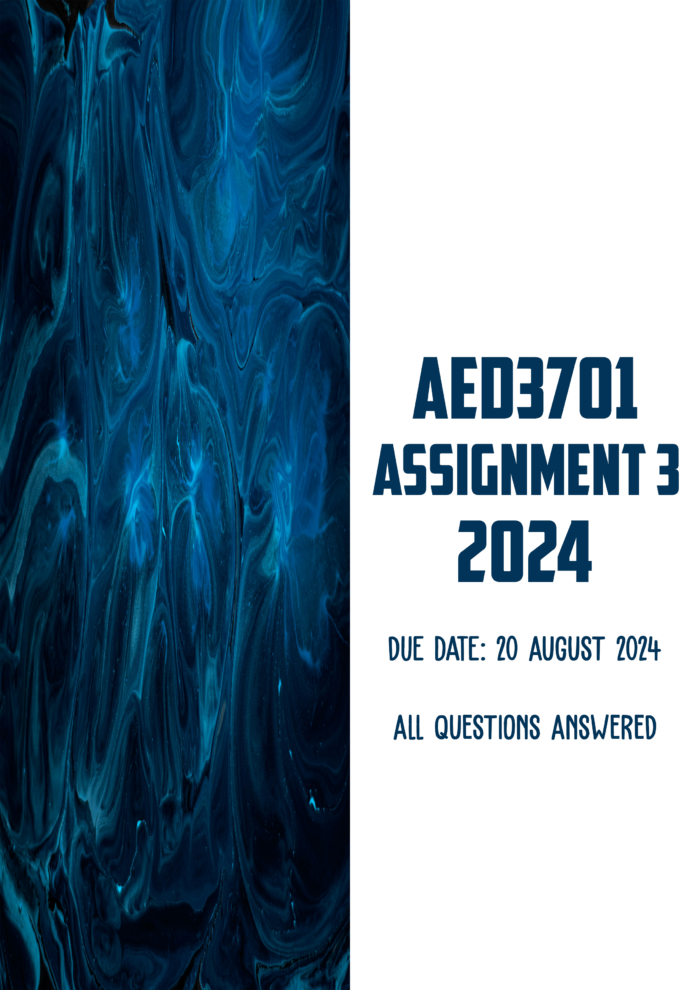 AED3701 Assignment 3