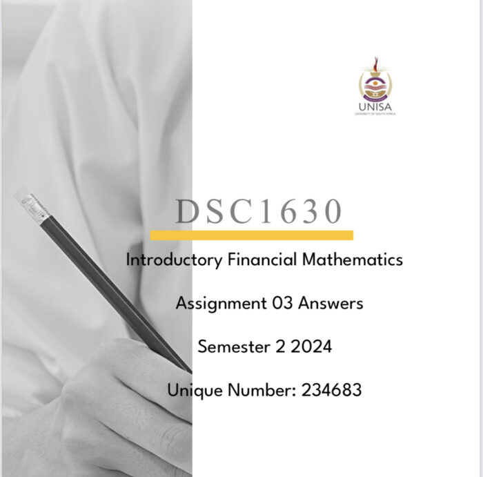 DSC1630 ASSIGNMENT 03 SOLUTIONS,SEMESTER 2,2024
