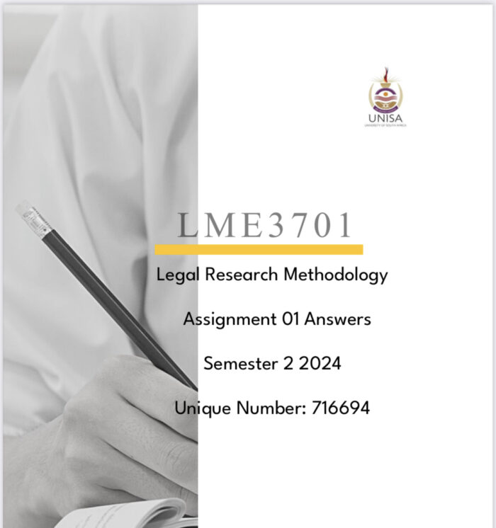 LME3701 ASSIGNMENT 01 SOLUTIONS,SEMESTER 2 ,2024