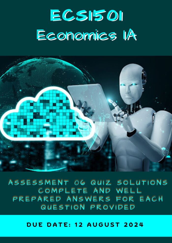ECS1501 Assignment 6 2024 QUIZ SOLUTIONS {Due Date 12 AUGUST 2024} ⭐⭐⭐⭐⭐