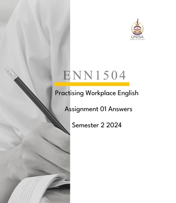 ENN1504 Assignment 01 Answers Semester 2 2024