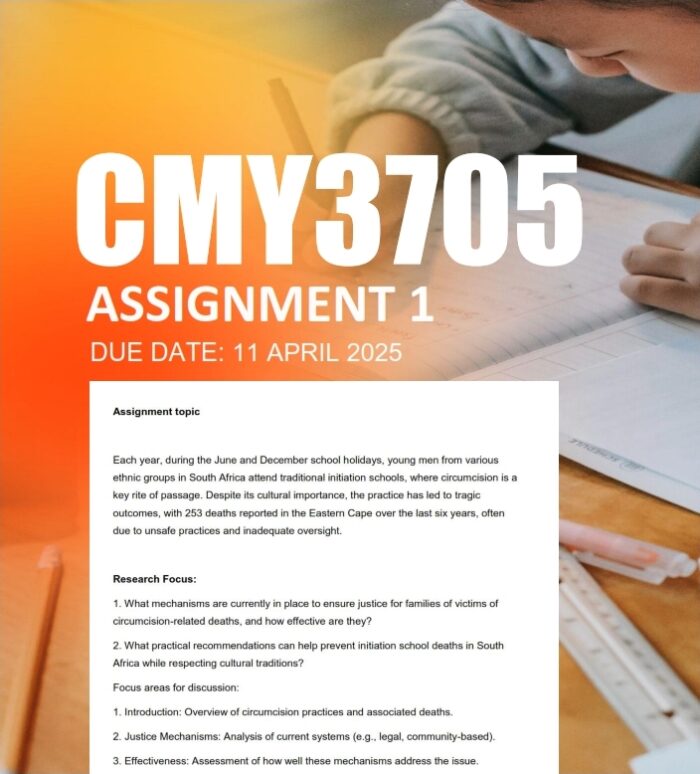 CMY3705 Assignment 1 2025 - Due 11 April 2025