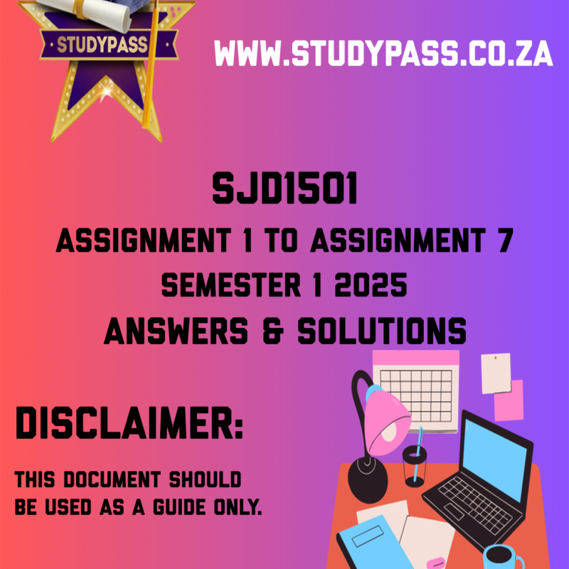 Cmy2602 Assignment 1 Semester 1 2025 Studypass Cmy2602 Assignment 1 Semester 1 2025 Studypass