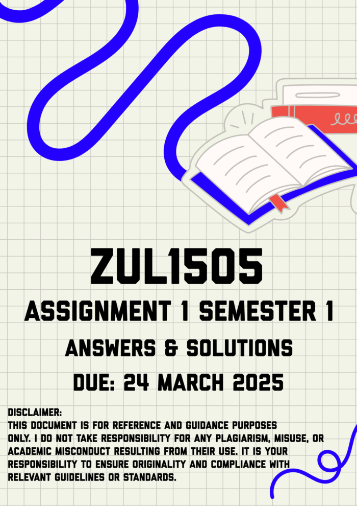 ZUL1505 Assignment 1