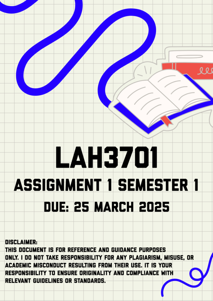 LAH3701 Assignment 1