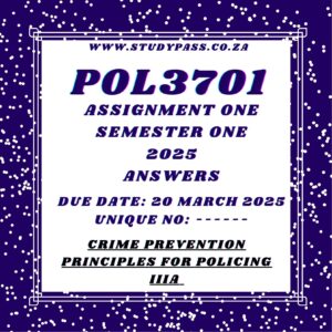 (POL3701 ASSIGNMENT ONE SEMESTER ONE 2025 WELL-WRITTEN ANSWERS) DUE DATE: 20 MARCH 2025