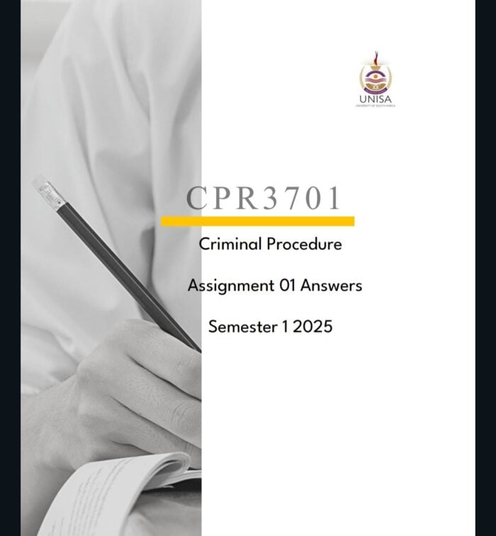 CPR3701 Assignment 01 Solutions ,Semester 1 ,2025