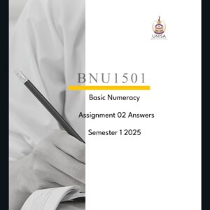 BNU1501 Assignment 02 Solutions ,Semester 1 ,2025