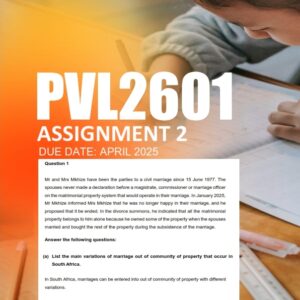 PVL2601 Assignment 2 2025 - Due April 2025