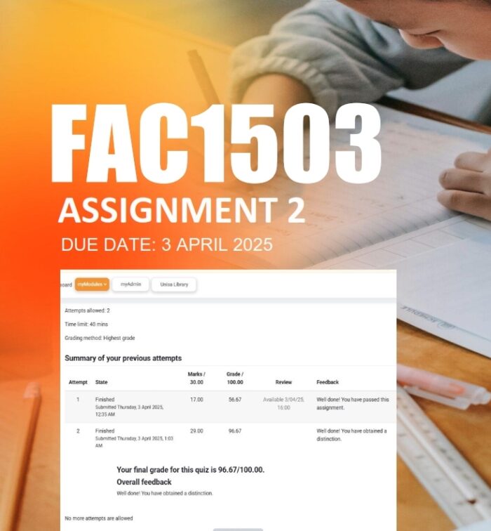 FAC1503 Assignment 2 2025 - Due 3 April 2025