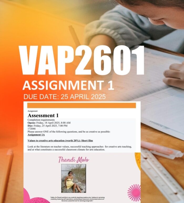 VAP2601 Assignment 1 2025 - Due 25 April 2025