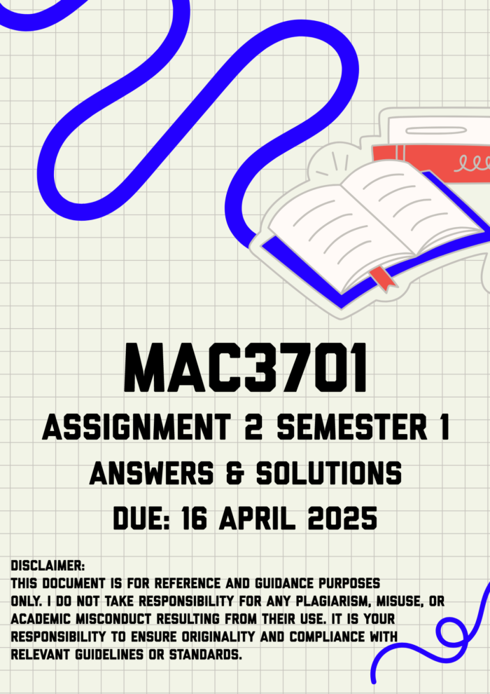 MAC3701 Assignment