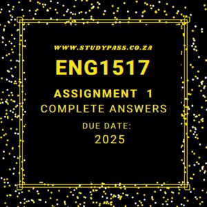 ENG1517 Assignment 1 Semester 1 2025 Memo |Due Date May 2025|