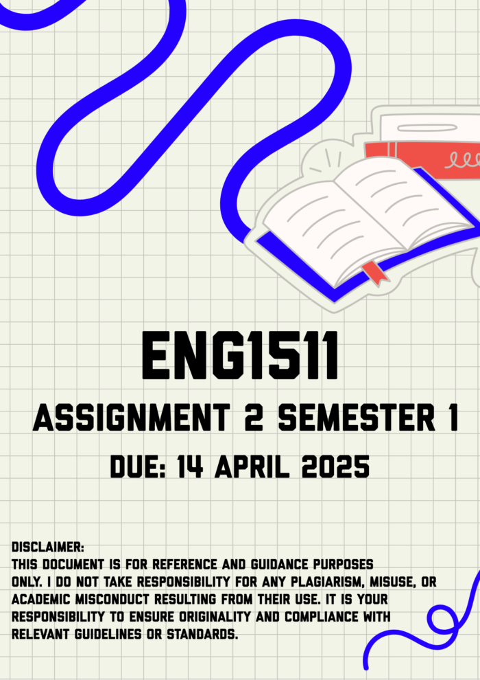 ENG1511 Assignment 2 Semester 1 Memo | Due 14 April 2025