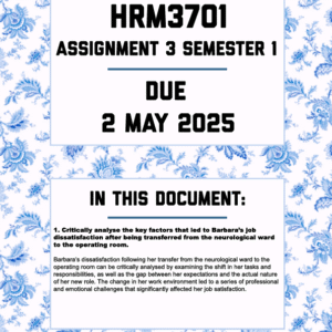 HRM3701 Assignment 3