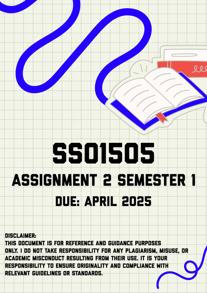 SSO1505 Assignment 2 Semester 1 Memo | Due April 2025