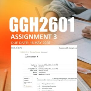 GGH2601 Assignment 3 2025 - Due 16 May 2026