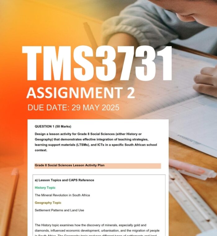 TMS3731 Assignment 2 2025 - Due 29 May 2025