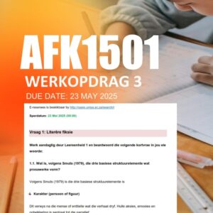 AFK1501 Werkopdrag 3 2025 - Due 23 May 2025