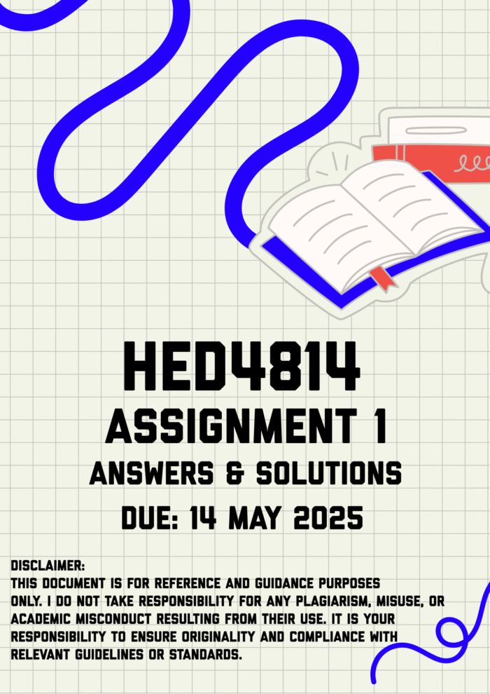 HED4814 Assignment 1 Memo | Due 14 May 2025