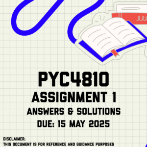 PYC4810 Assignment 1 Memo | Due 15 April 2025