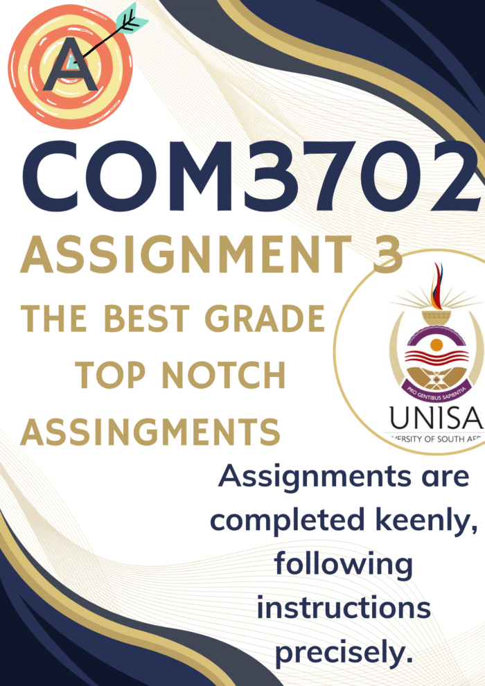 COM3702 Assignment 3 PORTFILIO (COMPLETE ANSWERS) Semester 1 2025 - DUE 2 June 2025